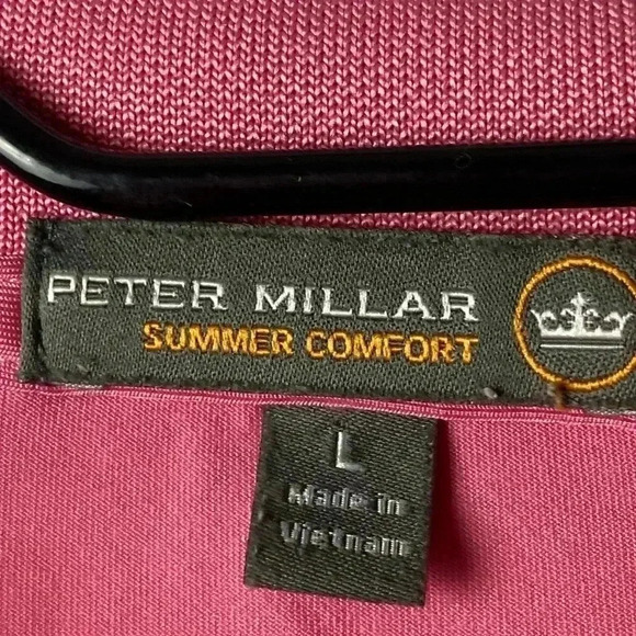 PETER MILLAR SUMMER COMFORT MENS SIZE XL PINK OMBRE COLOR POLO SHIRT EUC… - Picture 4 of 10